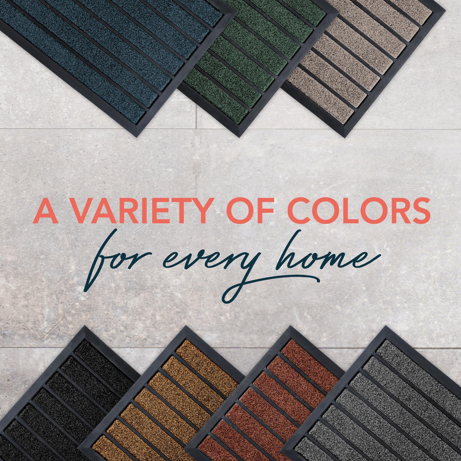 ubdyo Extra Durable Door Mat - Dirt Trapping Outdoor Welcome Mats - Non-Slip Outdoor Indoor Entrance - Low Profile Front Doormat (30" x 17", Bright Brown)