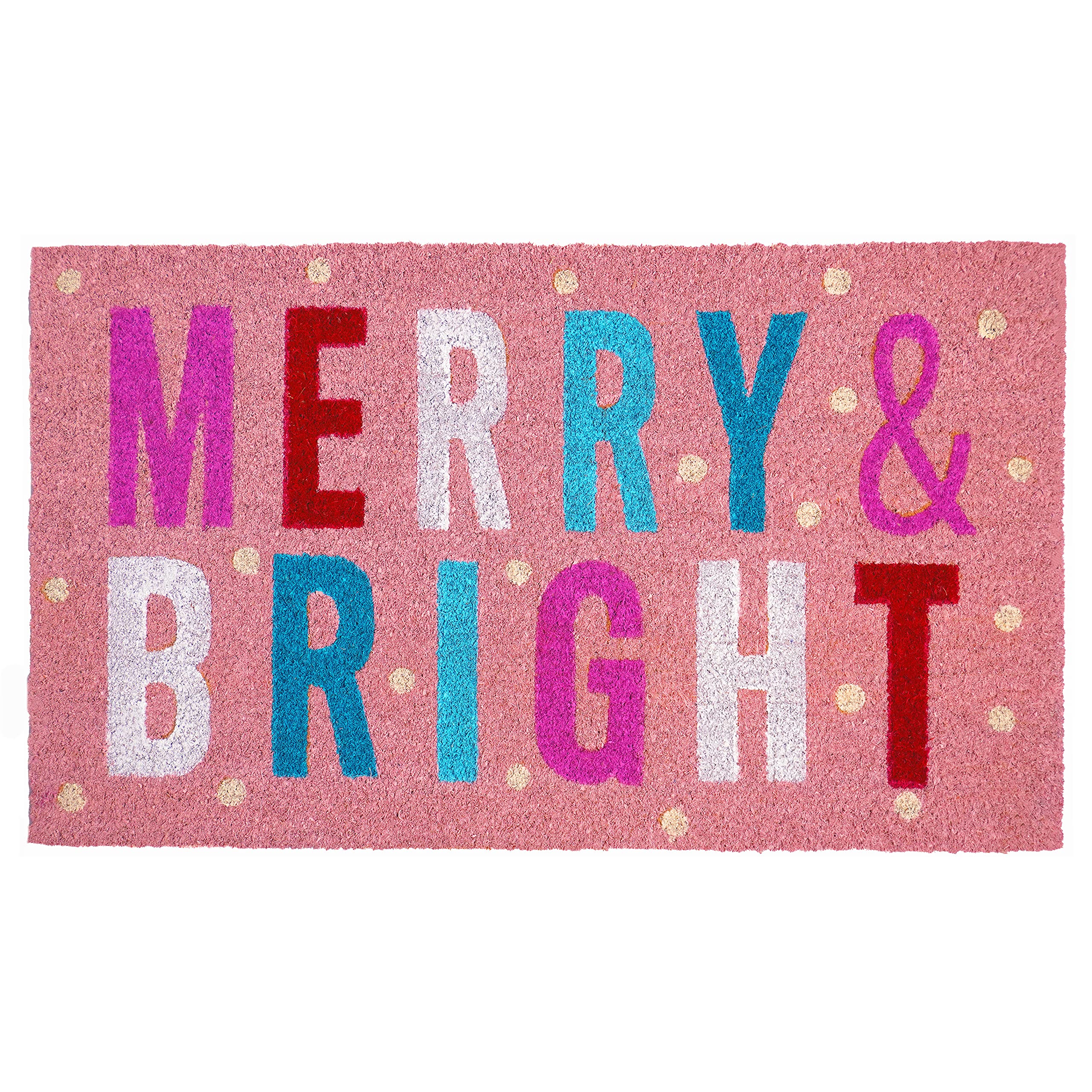 Calloway Mills AZ107561729 Pink Merry & Bright Doormat 17" x 29"