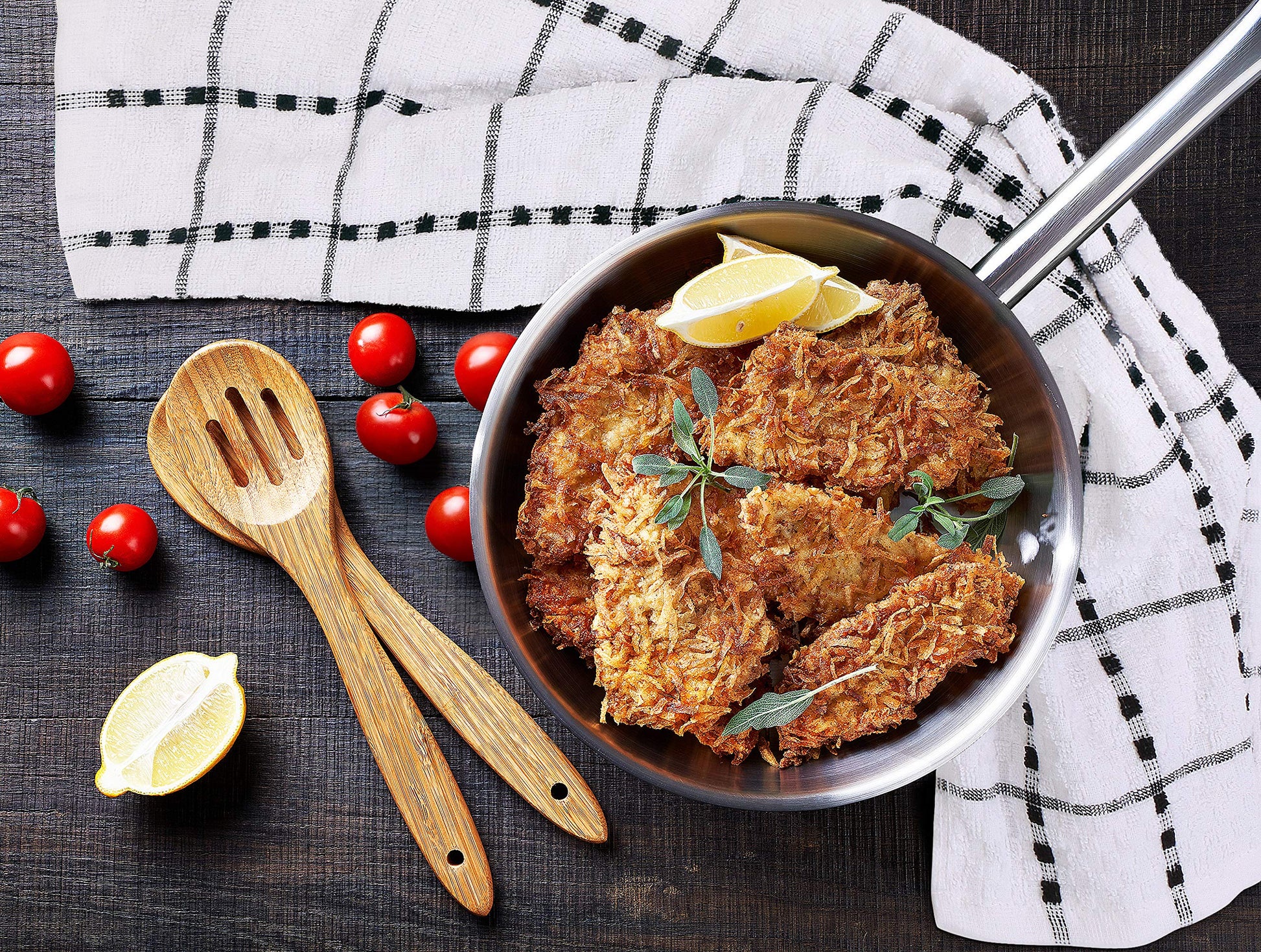 Utopia Towels - Kitchen Towels 12 Pack, 15 x 25 Inches, 100% Ring Spun Cotton Super Soft and Absorbent Linen Dish, Tea and Bar Towels Set, Black