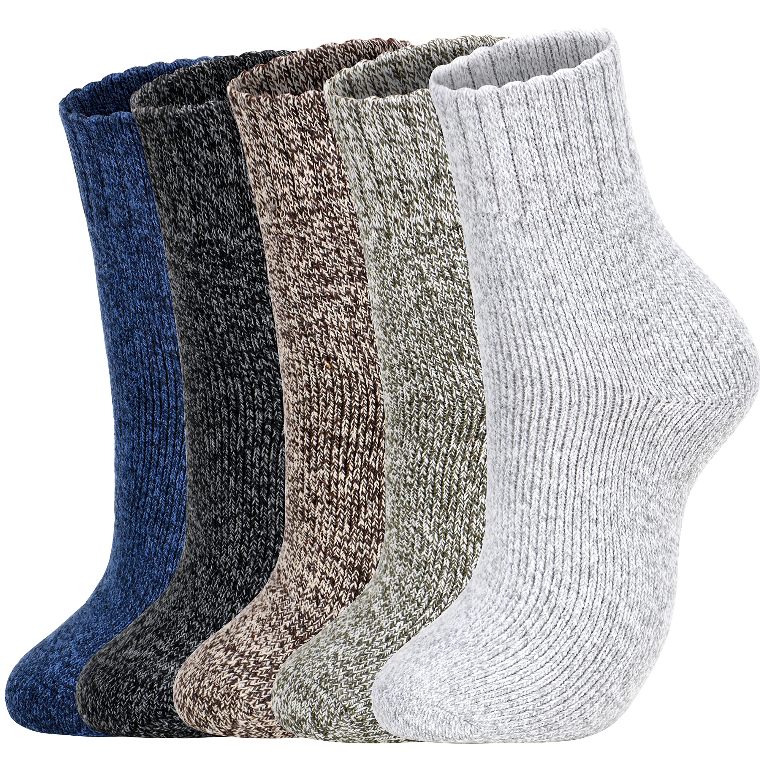 Clothclose 5 Pairs Wool Socks, Winter Wool Socks for Women, Crew Socks Boot Socks for Women