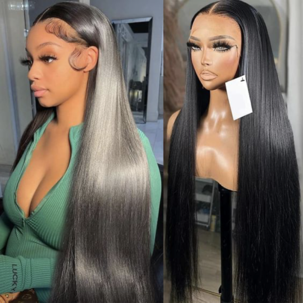 Straight Glueless HD Lace Wig Silky and Shining Unprocessed 100% Human Hair