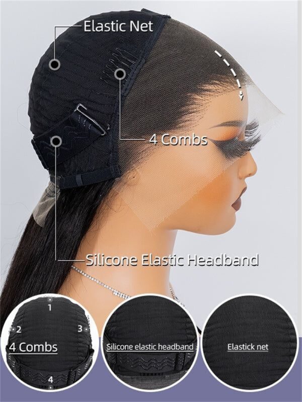 Straight Glueless HD Lace Wig Silky and Shining Unprocessed 100% Human Hair