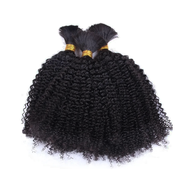 Kindky Curly Natural Black Bulk Hair 100% Unprocessed Human Hair