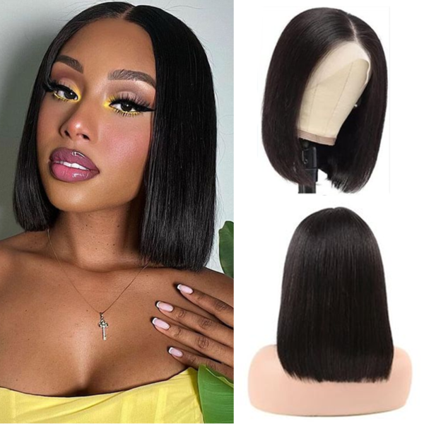Straight 13X4 Transparent Lace Bob Wig Length from 10Â Â 14Â
