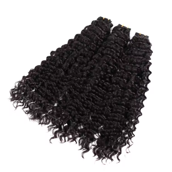 Deep Wave Seamless Tape in Natural Black Hair Extensions 100% Real Human Hair