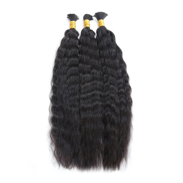 Wet and Wave Natural Black Bulk Hair 100% Unprocessed Human Hair