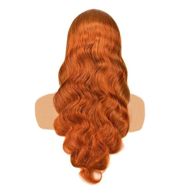 Straight/Body Wave/Deep Wave/Water Wave Ginger 13Ã4 Transparent Lace Frontal Wig 180% Density
