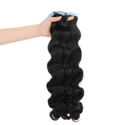 Body Wave Seamless Tape in Natural Black Hair Extensions 100% Real Human Hair