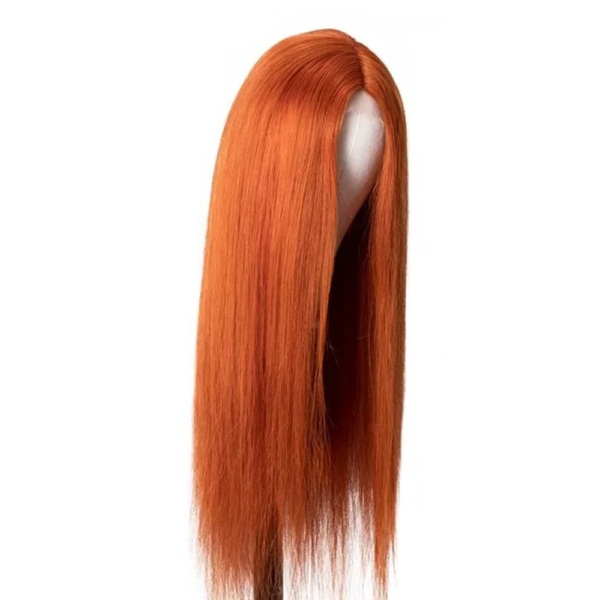 Straight/Body Wave/Deep Wave/Water Wave Ginger 13Ã4 Transparent Lace Frontal Wig 180% Density