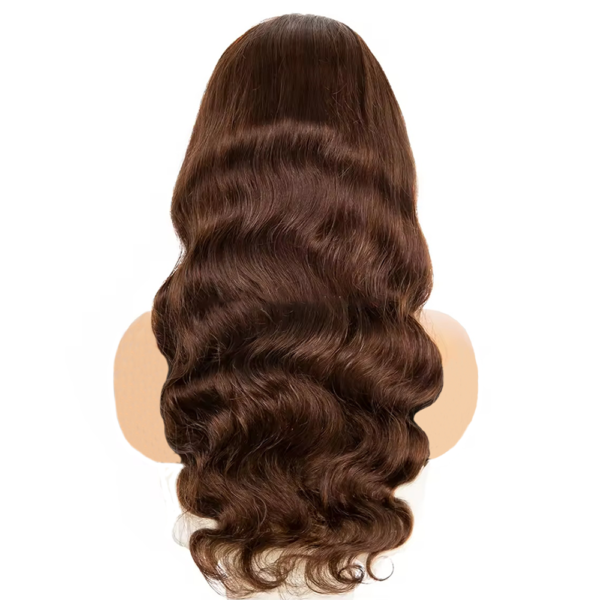 Straight/Body Wave/Deep Wave/Water Wave Chocolate Brown #4 Color 13Ã4 Transparent Lace Frontal Wig 180% Density