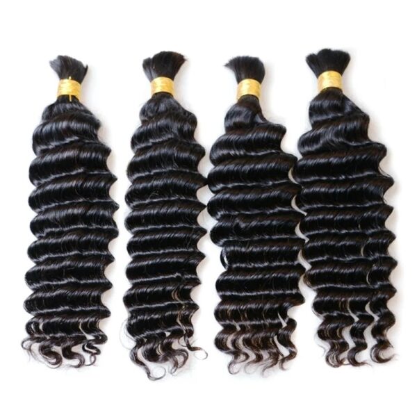 Deep Wave Natural Black/Colored Bulk Hair 100% Unprocessed Human Hair