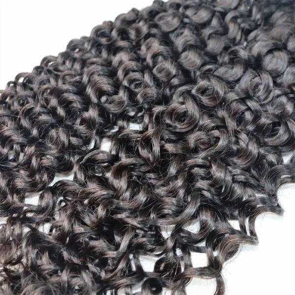 Water Wave Invisible Clip in Natural Black Hair Extensions 100% Real Human Hair