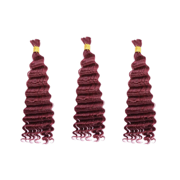 Deep Wave Natural Black/Colored Bulk Hair 100% Unprocessed Human Hair