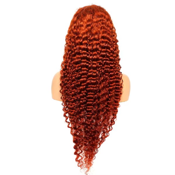 Straight/Body Wave/Deep Wave/Water Wave Ginger 13Ã4 Transparent Lace Frontal Wig 180% Density