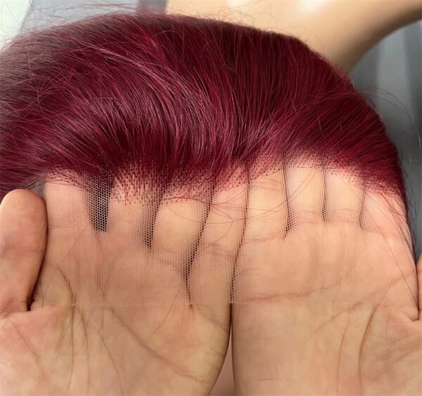 Straight/Body Wave/Deep Wave/Water Wave Burgundy 99j 13Ã4 Transparent Lace Frontal Wig 180% Density