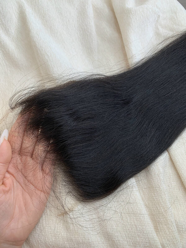 3 Bundles Straight + 5Ã5 HD Lace Closure Invisible Lace Top Quality Premium Hair