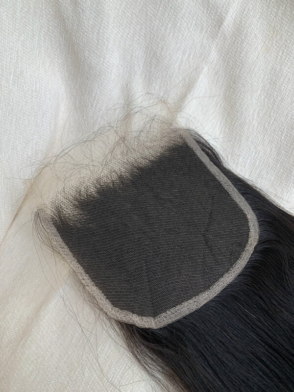 3 Bundles Straight + 5Ã5 HD Lace Closure Invisible Lace Top Quality Premium Hair