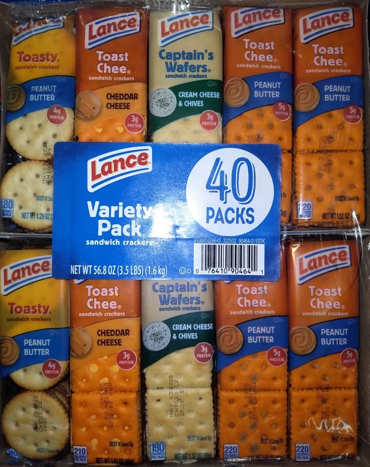 Lance Variety Pack Sandwich Crackers, 40 pk