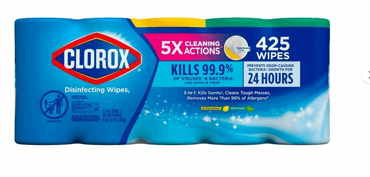 Clorox Disinfecting Cleaning Wipes, Variety Pack, 5 ct., 425 wipes