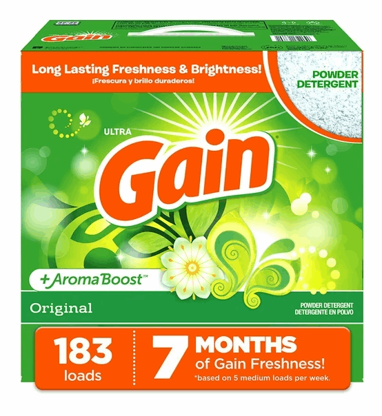 Gain Ultra Powder Laundry Detergent, Original, 183 loads, 169 oz.