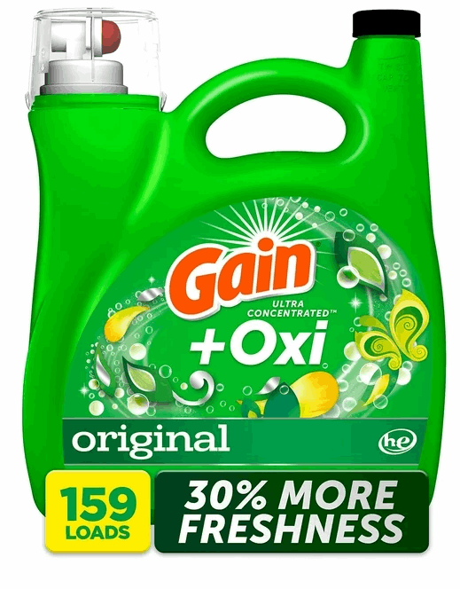 Gain + Oxi Liquid Laundry Detergent, Original, 159 Loads, 170 fl. oz.