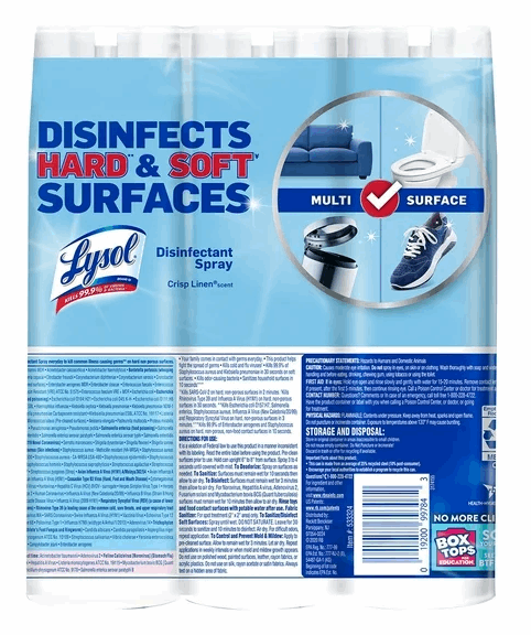 Lysol Disinfectant Spray, Crisp Linen 19 oz., 3 pk.