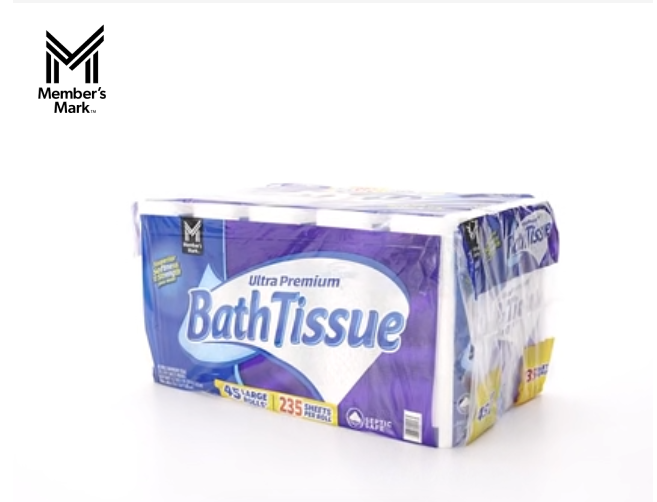 Member's Mark Ultra Premium 2-Ply Toilet Paper 45 rolls, 235 sheets/roll
