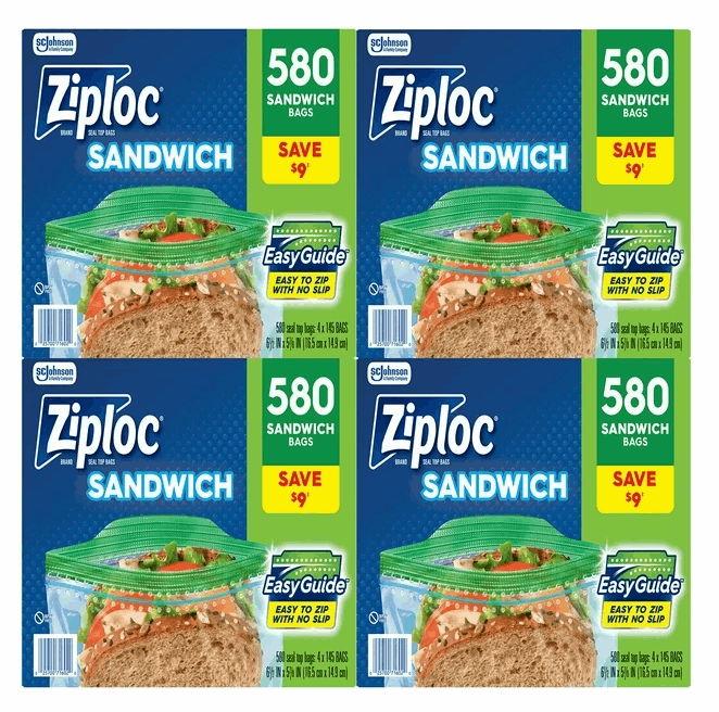 Ziploc Easy Open Tab Sandwich Bags, 580 ct.