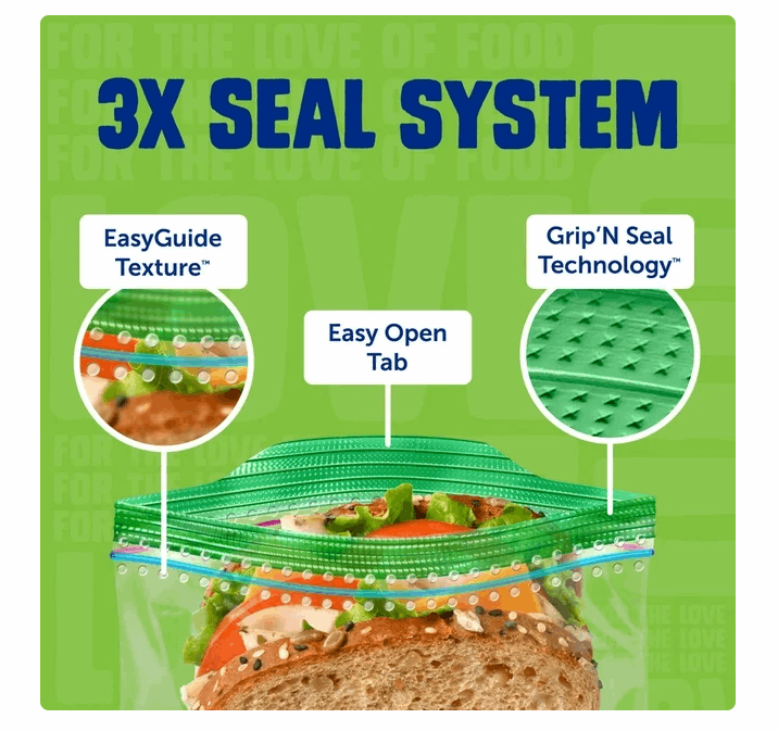 Ziploc Easy Open Tab Sandwich Bags, 580 ct.