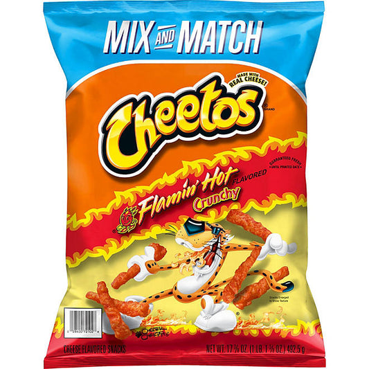 Cheetos Crunchy Flamin' Hot Cheese Snacks (17.37 oz.)