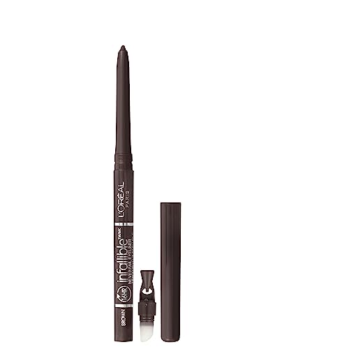 L'Oreal Paris Makeup Infallible Never Fail Original Mechanical Pencil Eyeliner with Built in Sharpener, Black Brown, 2 Count