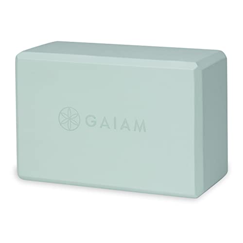 Gaiam Yoga Block - Supportive Latex-Free Eva Foam - Soft Non-Slip Surface With Beveled Edges For Yoga, Pilates, Meditation - Yoga Accessories For Stability, Balance, Deepen Stretches (Teal Tonal)