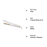 Kristin Ess Hair 3-In-One Titanium Flat Iron Hair Straightener, Curler and Waver - Styling + Frizz Control - Polished S Curls - Dual Voltage - 1 1/4 Inch Rounded Straightener Curler 2 In 1 + Waver