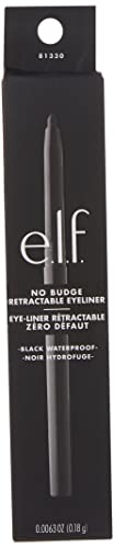 e.l.f., No Budge Retractable Eyeliner, Creamy, Ultra-Pigmented, Long Lasting, Enhances, Defines, Intensifies, Boldens, Grey, All-Day Wear, 0.006 Oz