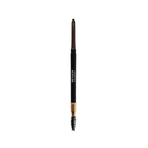 Revlon Eyebrow Pencil, Colorstay Eye Makeup with Eyebrow Spoolie, Waterproof, Longwearing Angled Precision Tip, 220 Dark Brown, 0.01 Oz