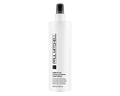 Paul Mitchell Freeze and Shine Super Hairspray, Maximum Hold, Shiny Finish Hairspray, For Coarse Hair, 16.9 Fl Oz (Pack of 1)