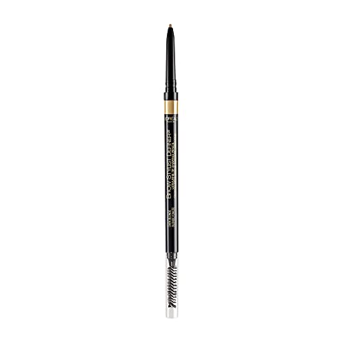 L'Oreal Paris Makeup Brow Stylist Definer Waterproof Eyebrow Pencil, Ultra-Fine Mechanical Pencil, Draws Tiny Brow Hairs and Fills in Sparse Areas and Gaps, Light Brunette, 0.003 Ounce (Pack of 2)