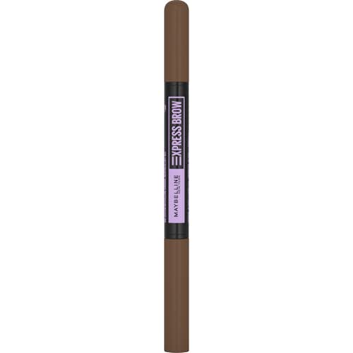 Maybelline New York Express Brow 2-In-1 Pencil and Powder Eyebrow Makeup, Medium Brown, 1 Count