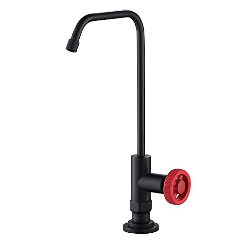 KRAUS Urbix 100% Lead-Free Kitchen Water Filter Faucet in Matte Black/Red, FF-101MBRD