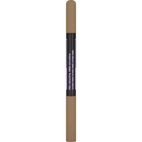 Maybelline New York Express Brow 2-In-1 Pencil and Powder Eyebrow Makeup, Medium Brown, 1 Count