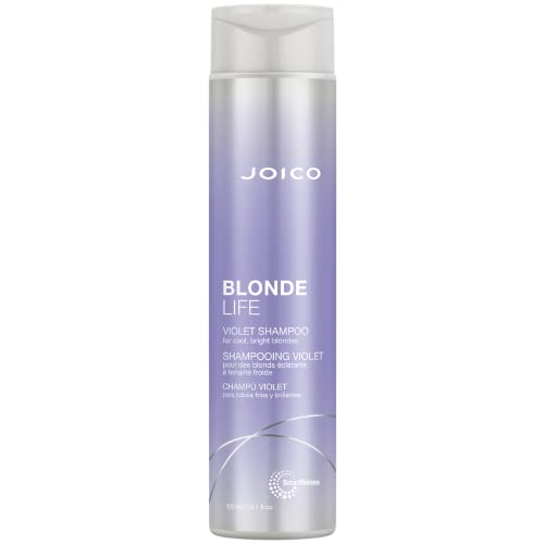 Joico Blonde Life Violet Shampoo | For Cool & Bright Blonde Hair | Neutralize Brassy Tones | Banish Yellow Tones | Boost Shine | Sulfate Free | With Monoi & Tamanu Oil | 10.1 Fl Oz