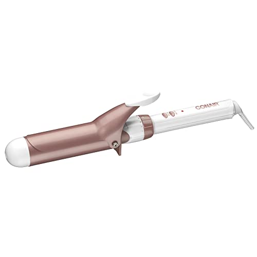 Conair Double Ceramic 1 1/4-Inch Curling Iron, 1 ¼ inch barrel produces loose curls – for use on medium and long hair