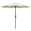 Simple Deluxe 9 FT Patio Umbrella with 20 Inch Heavy Duty Base Stand, Push Button Tilt/Crank 8 Sturdy Ribs, for Outdoor Market Table, Garden, Lawn, Backyard, Pool, New, Blue and Black