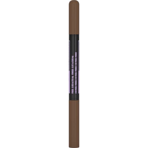 Maybelline New York Express Brow 2-In-1 Pencil and Powder Eyebrow Makeup, Medium Brown, 1 Count