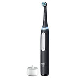 Oral-B iO Series 3 Limited Rechargeable Electric Powered Toothbrush, Black with 2 Brush Heads and Travel Case - Visible Pressure Sensor to Protect Gums - 3 Modes - 2 Minute Timer