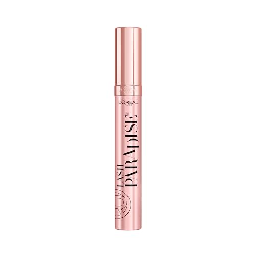 LOreal Paris Voluminous Makeup Lash Paradise Mascara, Voluptuous Volume, Intense Length, Feathery Soft Full Lashes, No Flaking, No Smudging, No Clumping, Blackest Black, 1 Count, Packaging May Vary