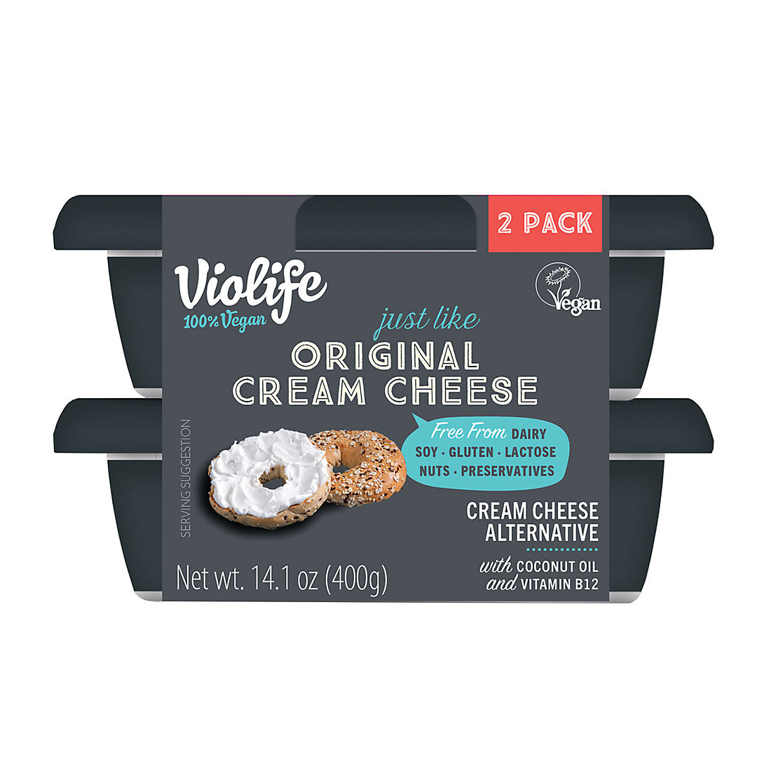 Violife Just Like Cream Cheese, Original Flavor, 2 pk./7.05 oz.