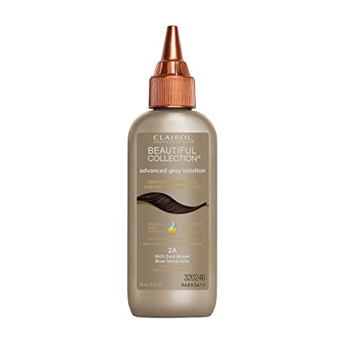 Clairol Professional Beautiful Advanced Gray Solutions 2a Rich Dark Brown, 3 oz