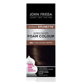 John Frieda Precision Foam Color, Medium Natural Brown 5N, Full-coverage Hair Color Kit, with Thick Foam for Deep Color Saturation