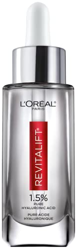 L'Oreal Paris Revitalift 1.5% Pure Hyaluronic Acid Face Serum, Hydrate & Reduce Wrinkles, Fragrance Free 1.7 oz